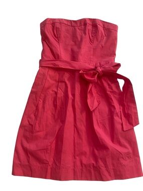 Abercrombie Women’s Strapless Pink Mini Dress Waist Tie New size M